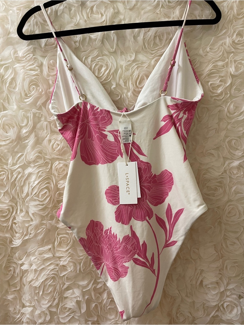 l*space White  PIPER One-Piece Swimsuit with Pink Floral Print - Picture 5 of 8
